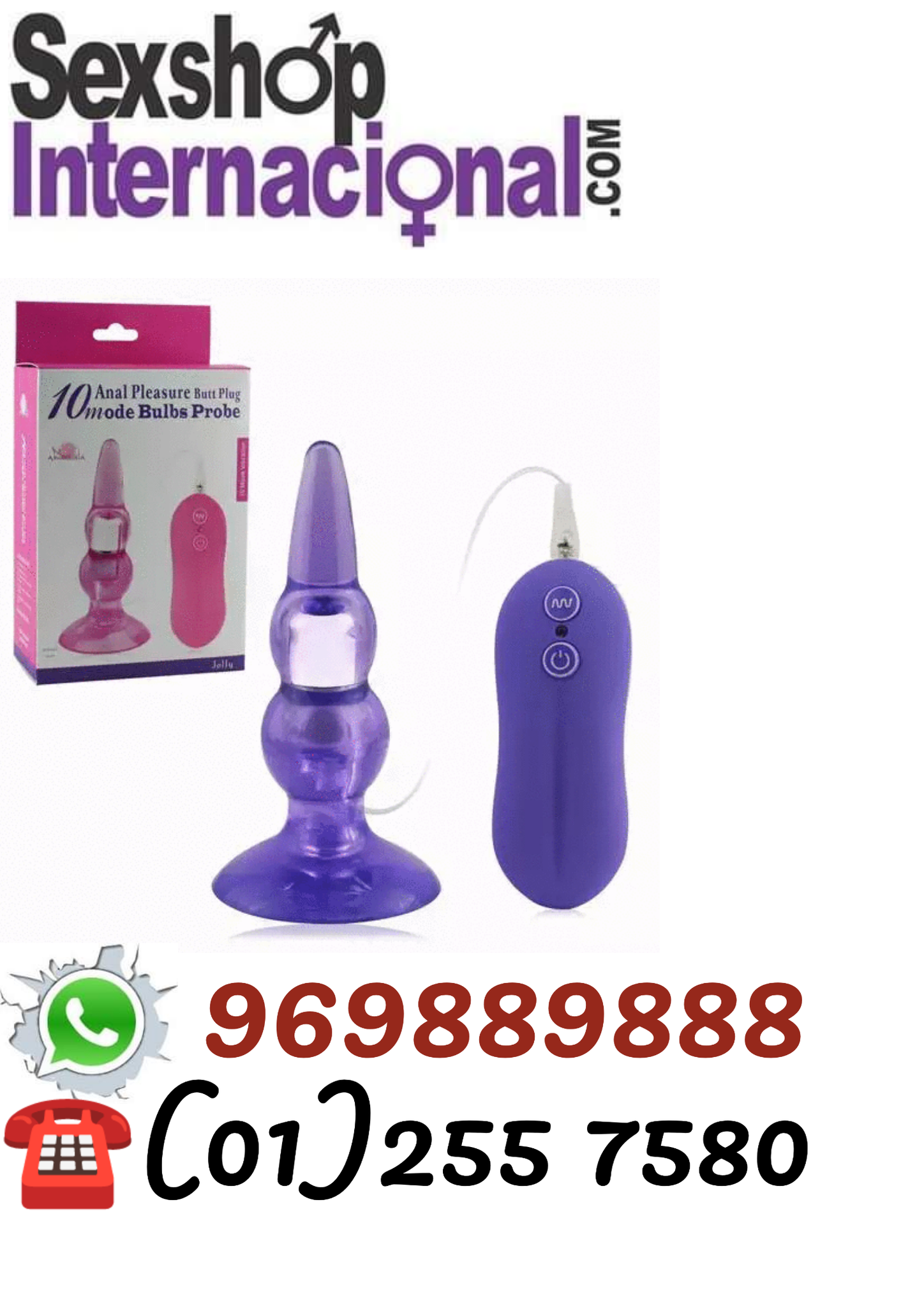 VIBRADOR ANAL A CONTROL REMOTO-SEXSHOP MIRAFLORES 981196979